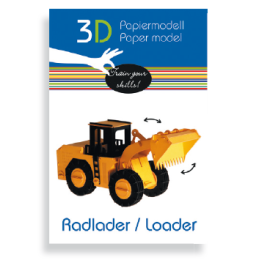 Artículo para montar -  3-D PAPIER MODEL WHEEL LOADER PALA CARGADORA