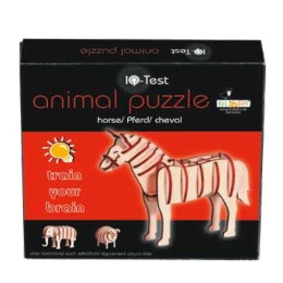 Puzzle - IQ-TEST 3D WOODEN ANIMAL PUZZLE,  CABALLO