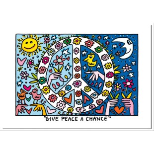 Tarjeta  JAMES RIZZI. GIVE PEACE A CHANCE