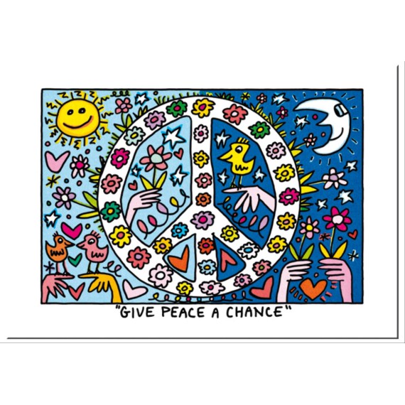 Tarjeta - JAMES RIZZI. GIVE PEACE A CHANCE