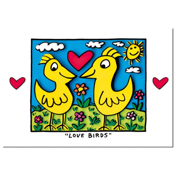 Tarjeta - JAMES RIZZI. LOVE BIRDS