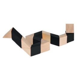 Puzzle - TRIANGLE SNAKE  TWO-COLOR NATUR/BLACK NATURAL-NEGRO