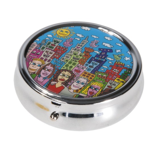 Pastillero - PILL-BOX LARGE ROUND JAMES RIZZI SUMMER IN THE CITY
