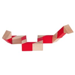 Puzzle - TRIANGLE SNAKE  TWO-COLOR NATUR/RED NATURAL-ROJO
